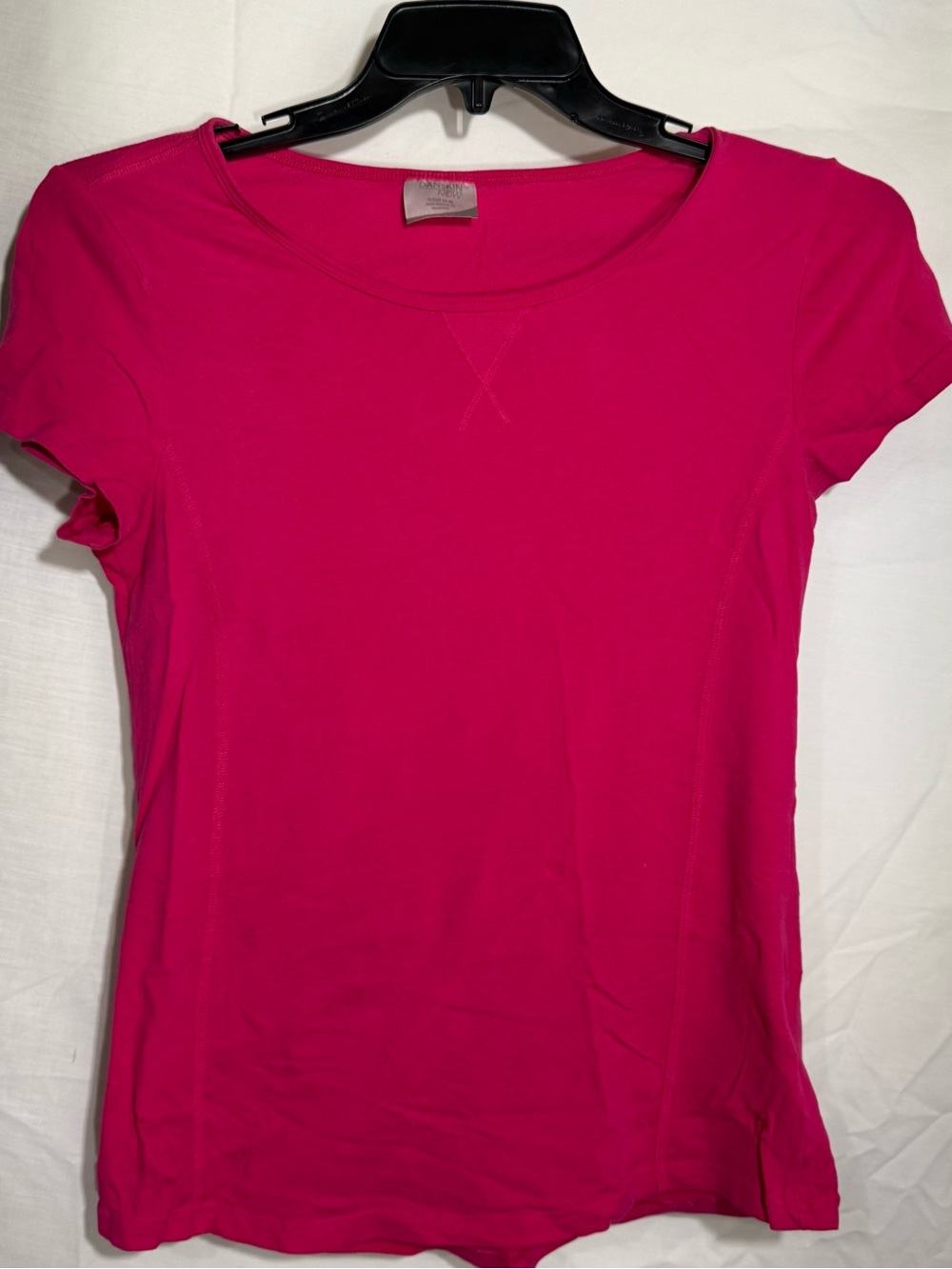 Danskin Now Women's Short Sleeve Scoop Neck Tee - Fuchsia